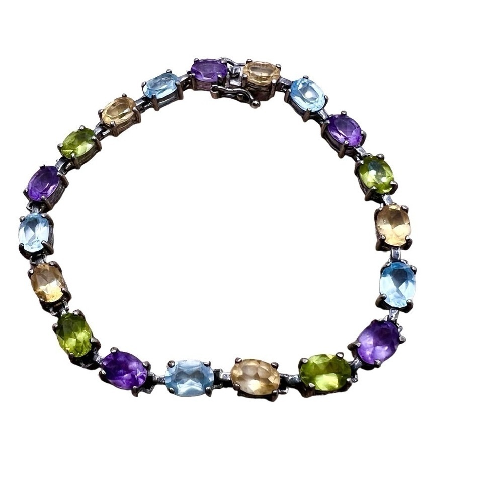 Vintage multicolor bead chain bracelet